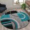 Flash Furniture Turquoise 5' x 5' Geometric Abstract Area Rug KP-RG953-55-TQ-GG - alternate 2
